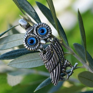 owl silver pendant, owl necklace, owl pendant, greek pendant, greek necklace, Athena pendant, greek jewelry, Athena necklace, greek owl