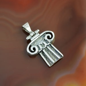Greek column silver pendant, Greek pendant, antique pendant, Greek necklace, antique necklace, ancient pendant, greek jewelry, Greek gift