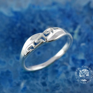 greek key delicate silver ring, dainty ring, delicate ring, greek key ring, greek ring, greek jewelry, silver ring, gift for her