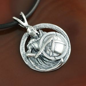 Leonidas silver necklace, Spartan necklace, Spartan warrior pendant, soldier necklace, Spartan warrior necklace, Leonidas 300 necklace