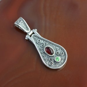 Byzantinischer Silberanhänger, Byzantinischer Anhänger, Byzantinische Halskette, antiker Anhänger, antike Halskette, Geschenk für Frau, Boho Anhänger für sie