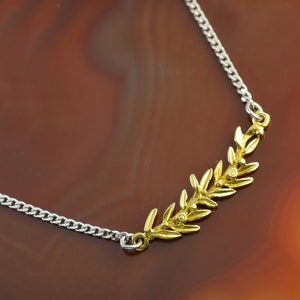 Olive Leaf necklace, Laurel necklace, olive leaves necklace, wedding necklace, bridesmaid necklace bridesmaid gift, anniversary gift for her