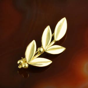 olive leaf golden brooch, olive leaf brooch, olive twig brooch, leaf brooch, greek brooch, olive leaf, greek jewelry, bridesmaid jewelry