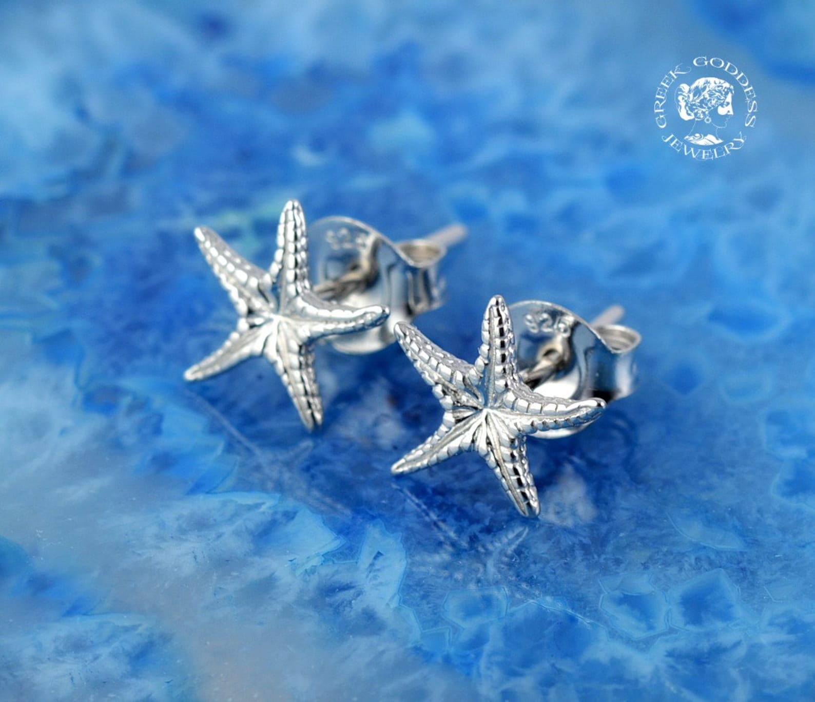 Starfish Silver Stud Earrings Starfish Earrings Everyday - Etsy