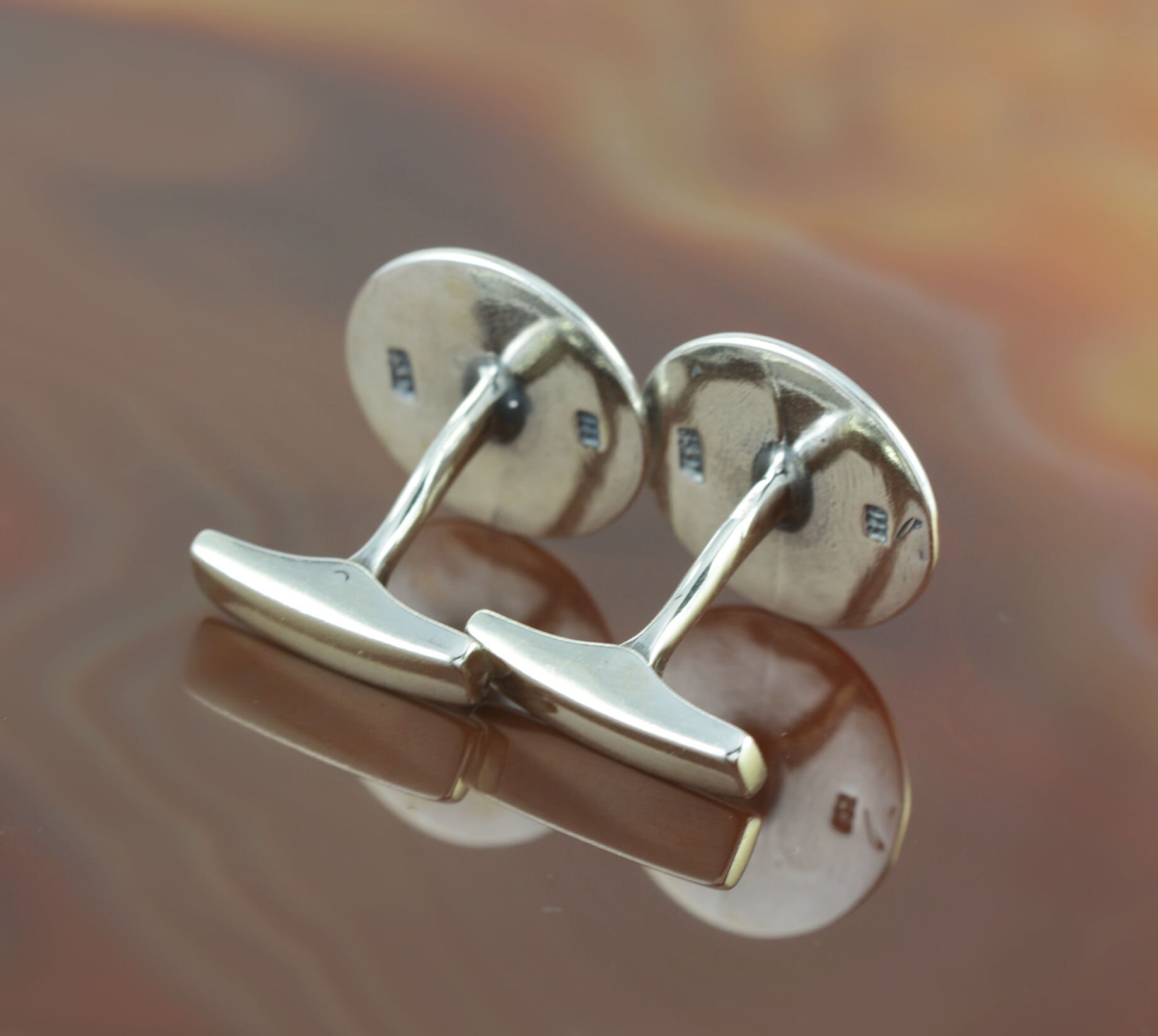 Boutons De Manchette En Pièces Grecques Vintage - 50 Lepta Argent - Réutilisées