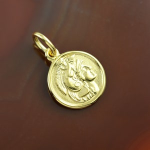 Athena coin golden pendant, Athena pendant, coin necklace, coin pendant, Greek coin pendant, Athena necklace, boho necklace, coin jewelry