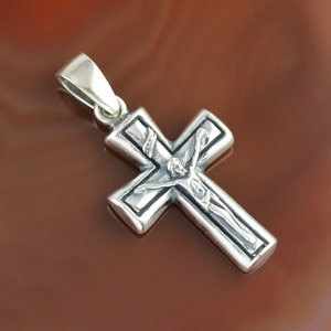 cross silver pendant, cross pendant, cross necklace, Christian pendant, Christian necklace, Christian gift, Christian jewelry, Catholic gift