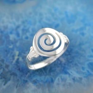 spiral silver ring, spiral ring, greek ring, spiral jewelry, greek jewelry, boho ring, bohemian ring, silver ring, anniversary gift for wife