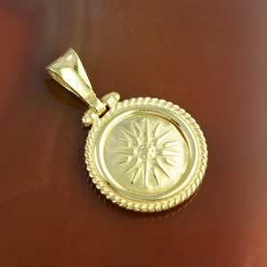 Vergina Star golden pendant, Vergina Sun necklace, Macedonian Star pendant, Vergina Sun pendant, Vergina Star necklace, men's necklace