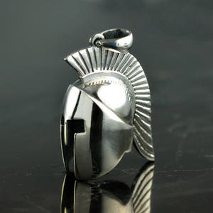 Leonidas helmet silver necklace, mens necklace, mens jewelry, Greek warrior helmet necklace, 300 Spartans helmet, men&#39;s necklace, mens gift