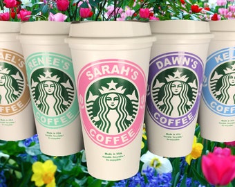 Personalized Starbucks Spring and  Summer Travel Mug - Custom Gift by StarTangledArts