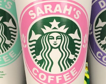 Spring  Summer Ring Decal for Personalized Starbucks Tumbler by StarTangledArts - Perfect Mothers Day Gift by StarTangledArts