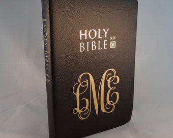 Personalized KJV Bible Gift with Monogram Name or Date - Perfect for Weddings and Religious Celebrations - StarTangledArts