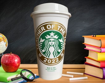 Personalized Starbucks 2024 Teacher of the Year Travel Coffee Mug - StarTangledArts