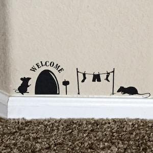 Mouse House Wall Decal - Cute Home Decor for Kids and Adults