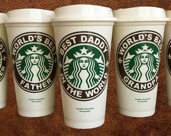 Custom Starbucks Travel Mug - Personalized Gift for Dad or Grandpa - StarTangledArts