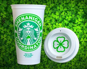 Shenanigan Coordinator Customized St Patricks Day Starbucks Coffee Tumbler - Personalized Travel Mug by StarTangledArts