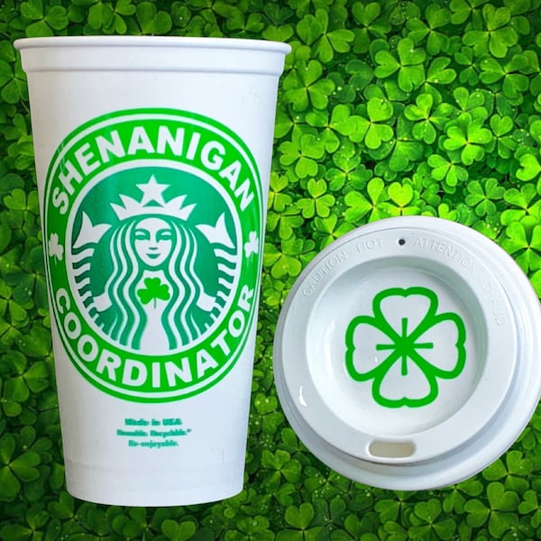 Starbucks Personalized - Shenanigans Coordinator - Coffee Travel Mug Tumbler, Customized, St Patricks Day Gift by StarTangledArts