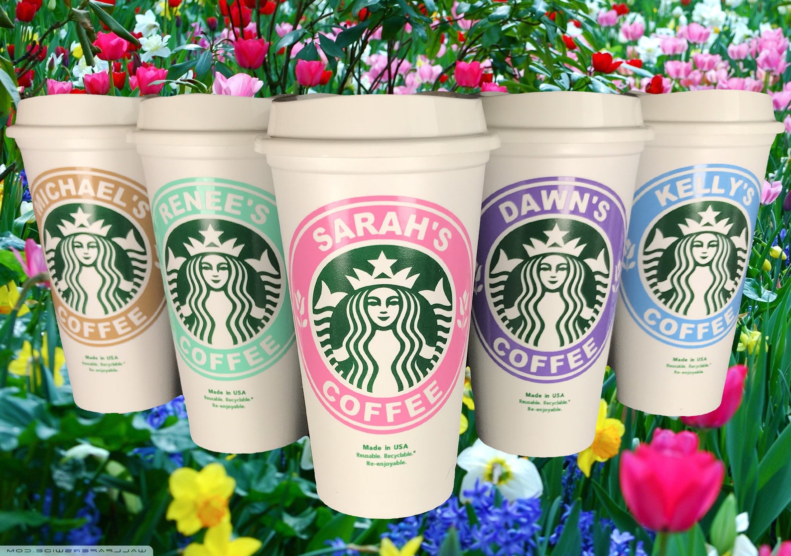 Starbucks Personalized - Spring & Summer Starbucks Coffee Travel Mug Tumbler