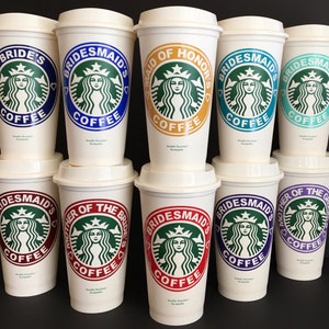 Personalized Starbucks Bridal Party Coffee Mug Tumbler Bride Bridesmaid Maid of Honor Wedding Gift image 6