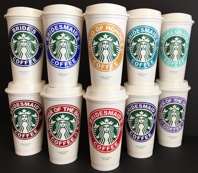 Bridal Party Starbucks Travel Coffee Mug Tumbler for Bride Etsy