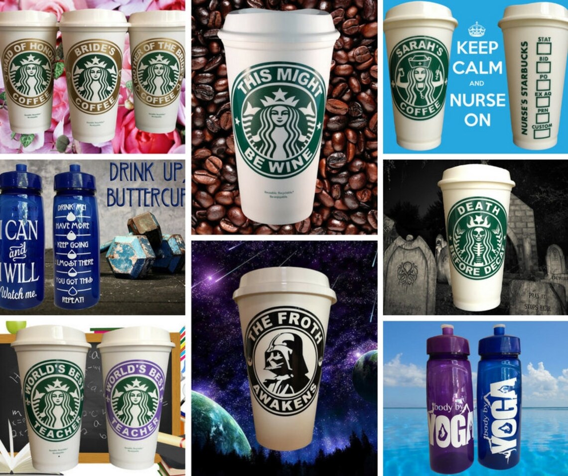 Bridal Party Starbucks Travel Coffee Mug Tumbler for Bride Etsy