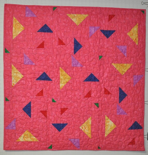 Hot Pink Quilt for Girl Birthday Pink Cotton Quilt With Jewel Etsy
