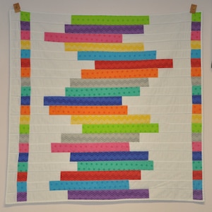 Modern Baby quilt Multicolor Baby Quilt Baby Boy quilt Baby girl quilt Blanket Red Blue Green Yellow Lap Quilt Jelly Roll Contemporary