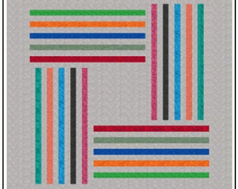 Modern Circus Rings Quilt Pattern: Easy Jelly Roll Design (PDF)
