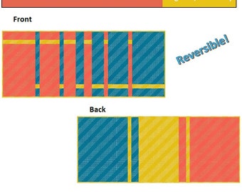 Easy quilt pattern beginner quilt reversible table runner quilt pattern modern quilt table topper (3) 1/2 yards of fabric quilt pattern pdf