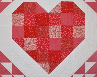 Heart and Soul Quilt Pattern Easy Quilt Beginner Quilt pattern Baby girl quilt Baby boy quilt Fat quarter quilt modern quilt