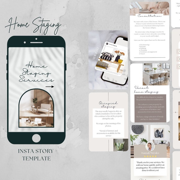 Home Staging - Instagram Story Template - Editable in Canva