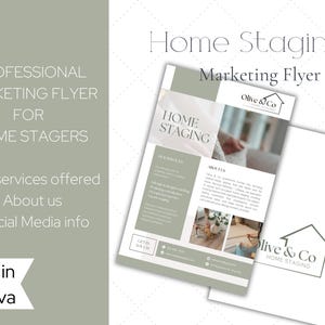 Plantilla de volante de Home Staging - Canva - Neutral - Minimalista - Pequeña empresa - Marketing