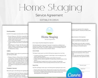 Serviceovereenkomst Home Staging: Canva-sjabloon
