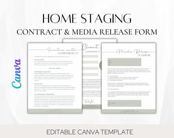 Startpagina Enscenering Contract en mediavrijgaveformulier Canva-sjabloon