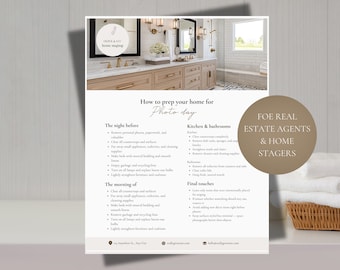 Hoe je je huis voorbereidt op listing Foto's Door makelaar goedgekeurde checklist voor verkopers | Bewerkbaar canvas