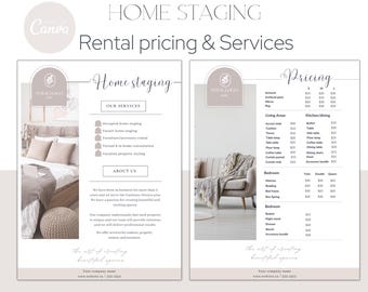 Staging verhuurprijslijst en aangeboden services - Canva-sjabloon