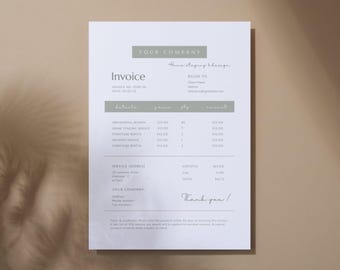 Minimalistisch bewerkbaar | FACTUURsjabloon | Startpagina ensceneringshulpmiddel | Canvas