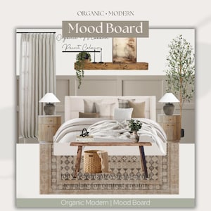 Organic Modern - Mood Board - Diseño de interiores de dormitorios - Enlaces en los que se puede hacer clic - Edesign - Decoración del hogar
