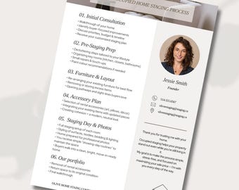Staging-procesgids Occupied Home | Pakketsjabloon voor makelaar-verkoper | Flyer | Bewerkbare canvassjabloon | Controlelijst