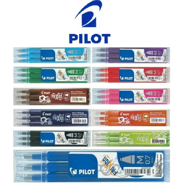 Pilot FriXion 0.7 Cartouches de rechange pour stylo roller clicker effaçable