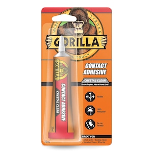 Gorilla Contact Adhesive Crystal Clear Glue 20ml 100% Waterproof & Paintable