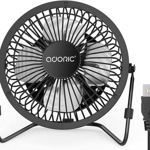 Mini ventilador de escritorio USB de 6 pulgadas, pequeño y silencioso, con enfriador personal, ventilador de mesa portátil con alimentación
