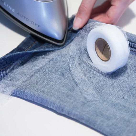 LPT: Wonder web hemming tape. Hem on your pants come loose? Don't know how  to sew? Cut off a strip of this - fold it into the hem - iron it 
