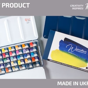 Rosa Gallery Watercolour 35 Classic Paint Set Metal Tin Whole Full Pans Artist Watercolors