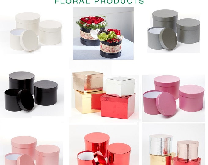 Symphony Lined Oasis® Flower Hat Boxes Set of 3 Floristry Etsy