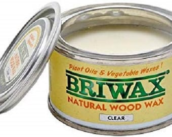 Briwax Clear Natural Wood Wax 125g Made from all Natural Ingredients 100% Vegan