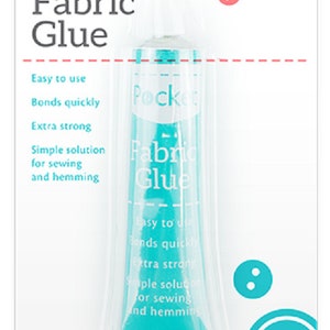 Fabric Glue 50ml Tube Sew Quick Strong Adhesive Textile Hemming Repairs Hem