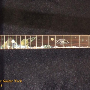 Ersättningshals för Strat för elgitarr, handgjord massiv Purple Heart, Planet-inlägg, Bruce Wei GN-2118 bild 1