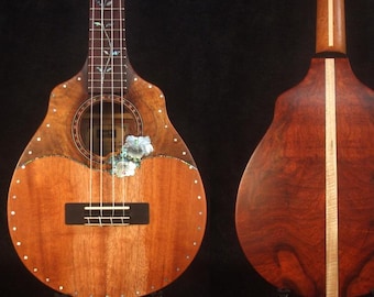 Bruce Wei Handmade Solid Spruce, Spalted Rosewood Tenor Ukulele